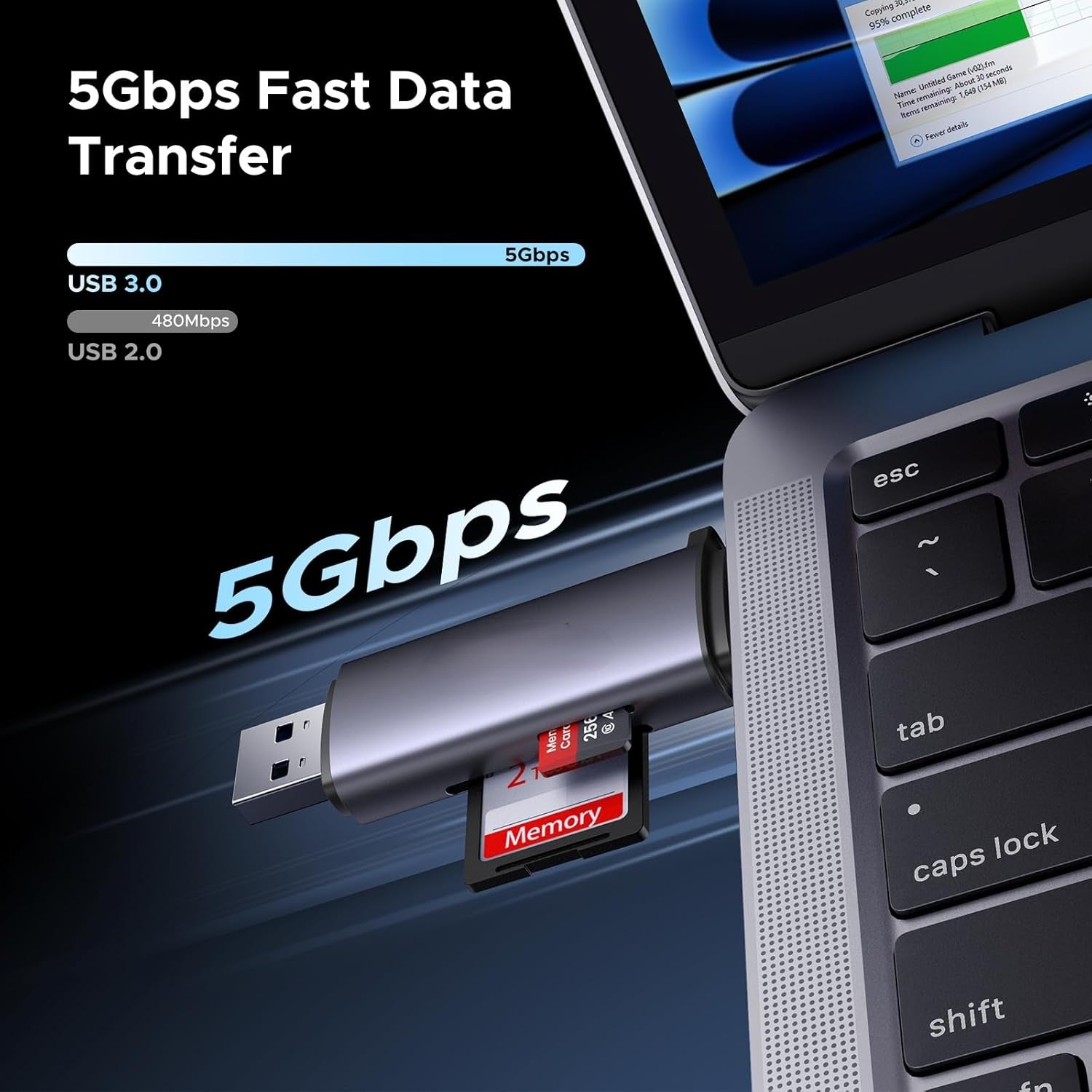SD Card Reader USB C, USB 3.0 Micro SD Card Reader 2 in 1 Memory Card Reader for MicroSD SDHC SDXC Compatible with PC Computer MacBook Laptop iPad iPhone 17 16 15 Pro/Pro Max