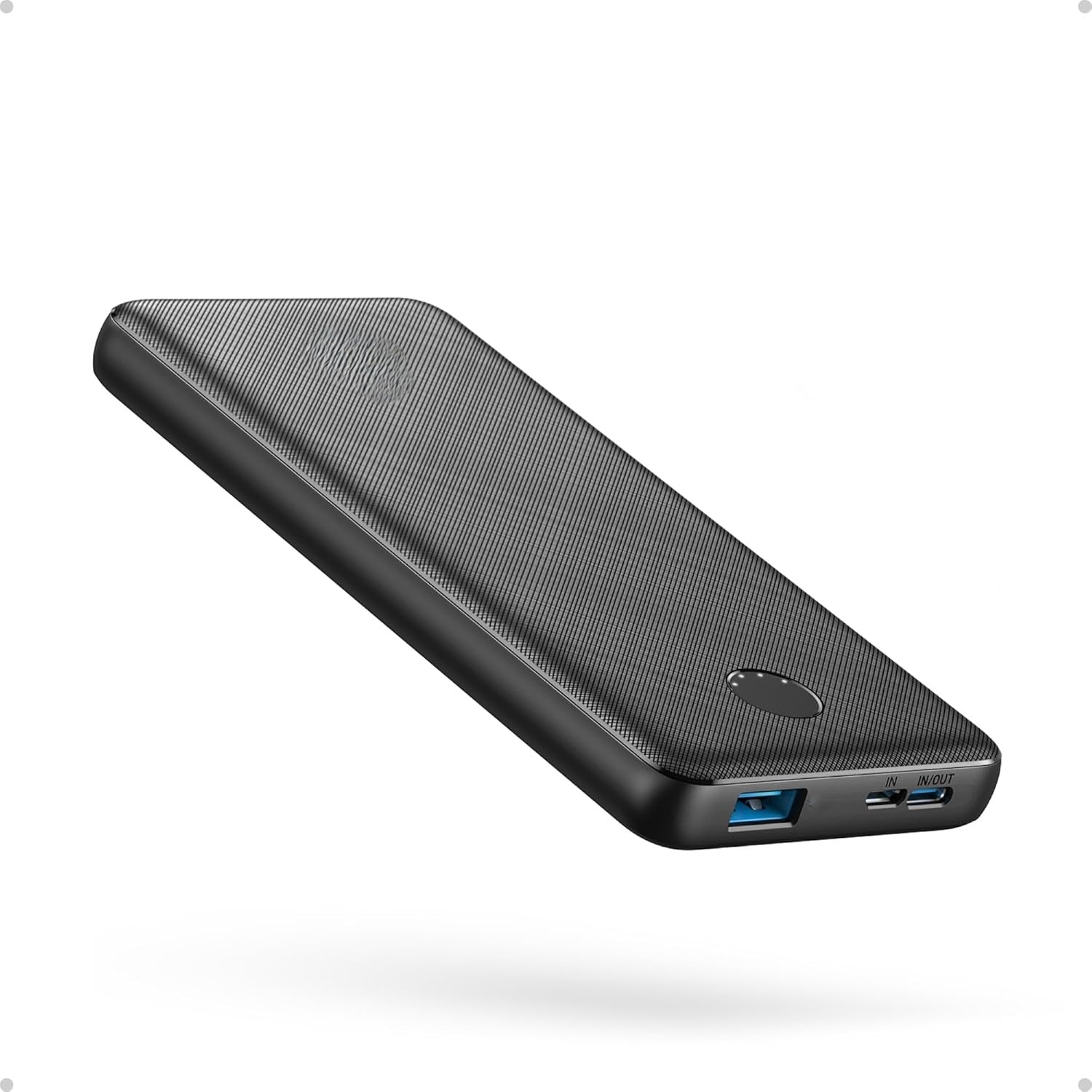 Power Bank(PowerCore 10K), Compact Travel-Ready 10,000mAh Battery Pack with PowerIQ Charging Technology, 5V/3A High-Speed Charging for iPhone, iPad,and More