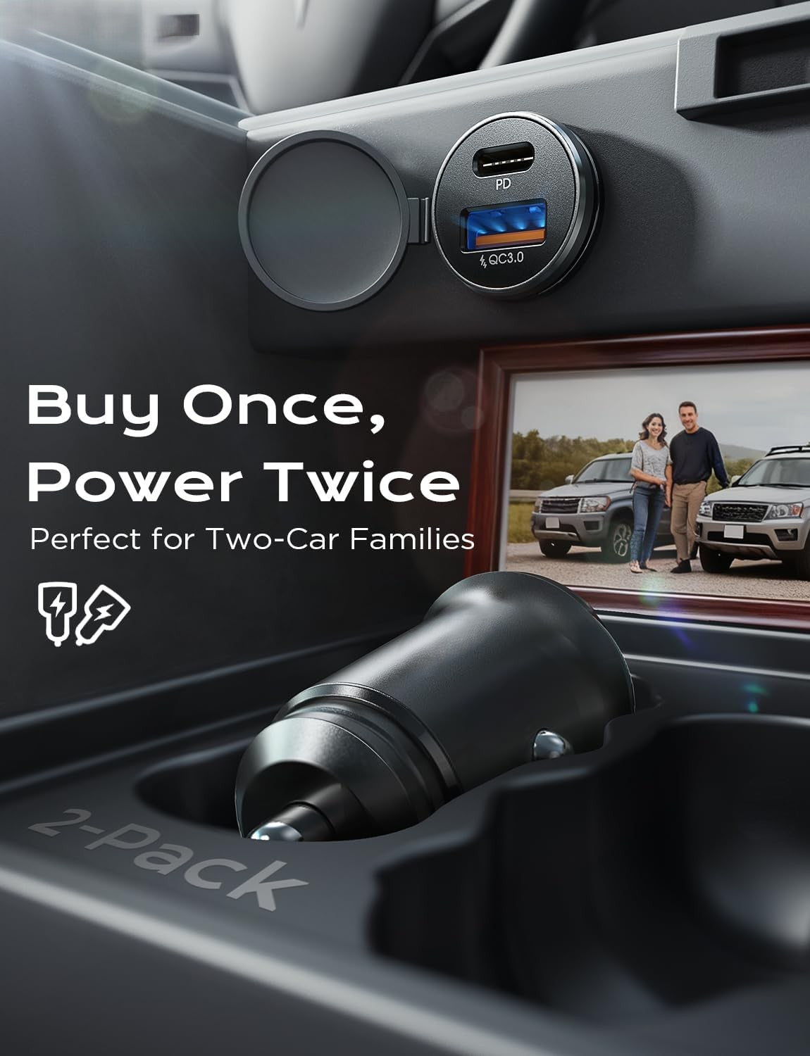 Charger USB C, 69W Cigarette Lighter USB Charger Adapter, Car Accessories Gifts for Men, Mini USBC Cars Fast Charging Adapter USBC Type C 12V Plug Outlet